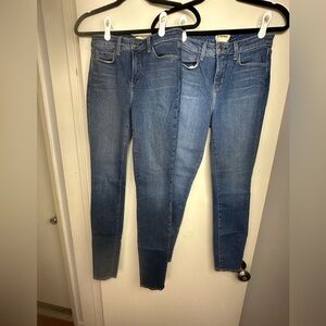 L’agence Lot‎ Of 2 Pc:Cotton Rayon Lyocell Blend Women’s Skinny Jeans Size 26